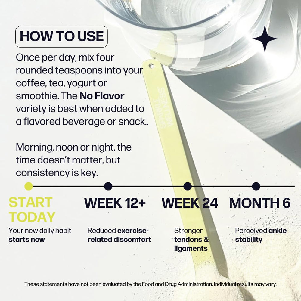 Sparkle Wellness tea with collagen no flavor for subtle addition