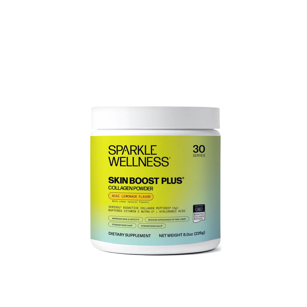 Sparkle Wellness VERISOL bottle shows collagen peptides for skin support