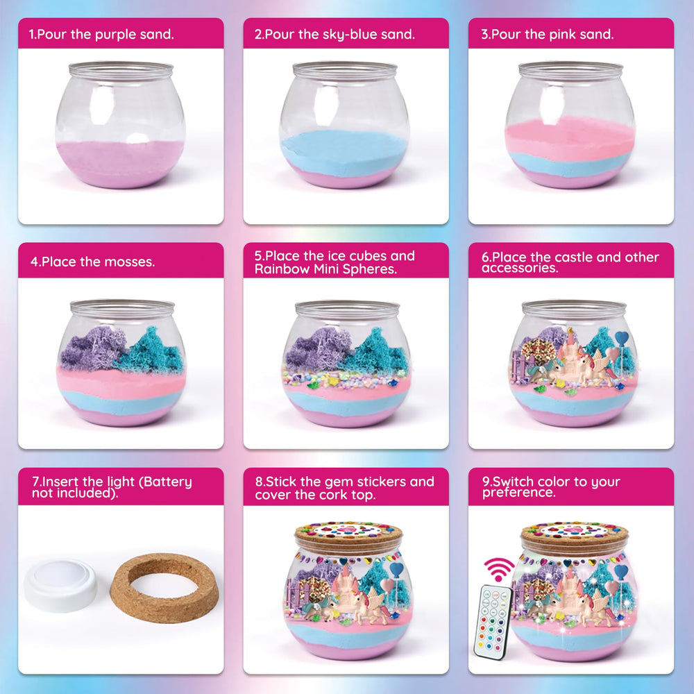 SparkleMe Unicorn Terrarium Kit perfect birthday gift for girls.