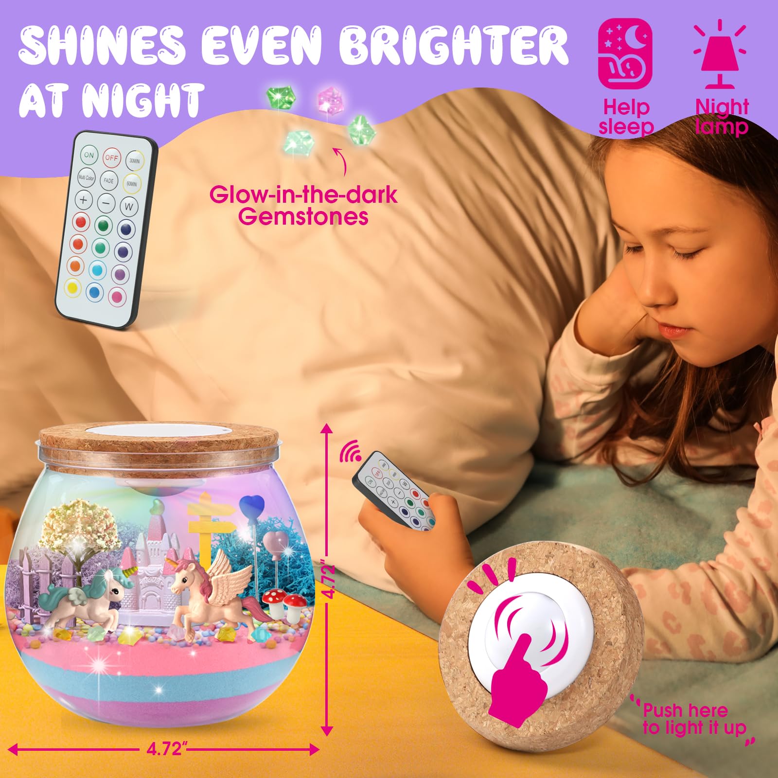 SparkleMe Unicorn Terrarium Kit colorful art project for kids.