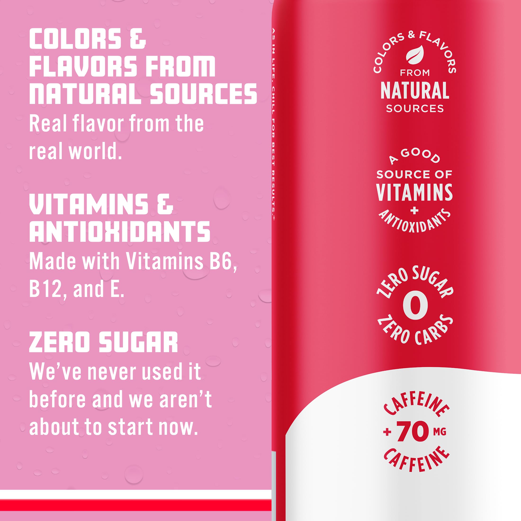Sparkling Ice Caffeine Cherry Vanilla can fizz close-up with refreshing aroma