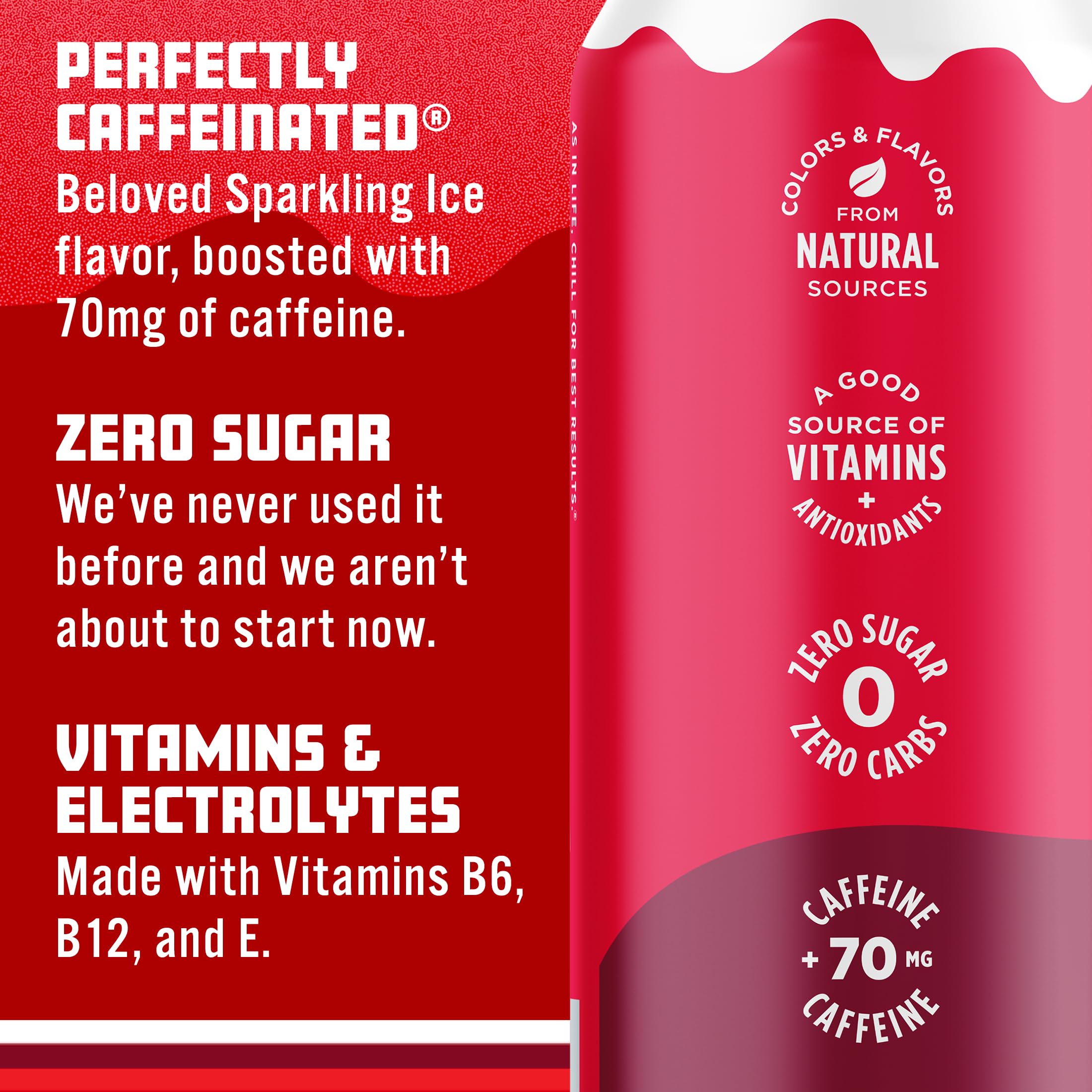 Sparkling Ice Shoppe Cherry Cola front label emphasizes zero sugar.