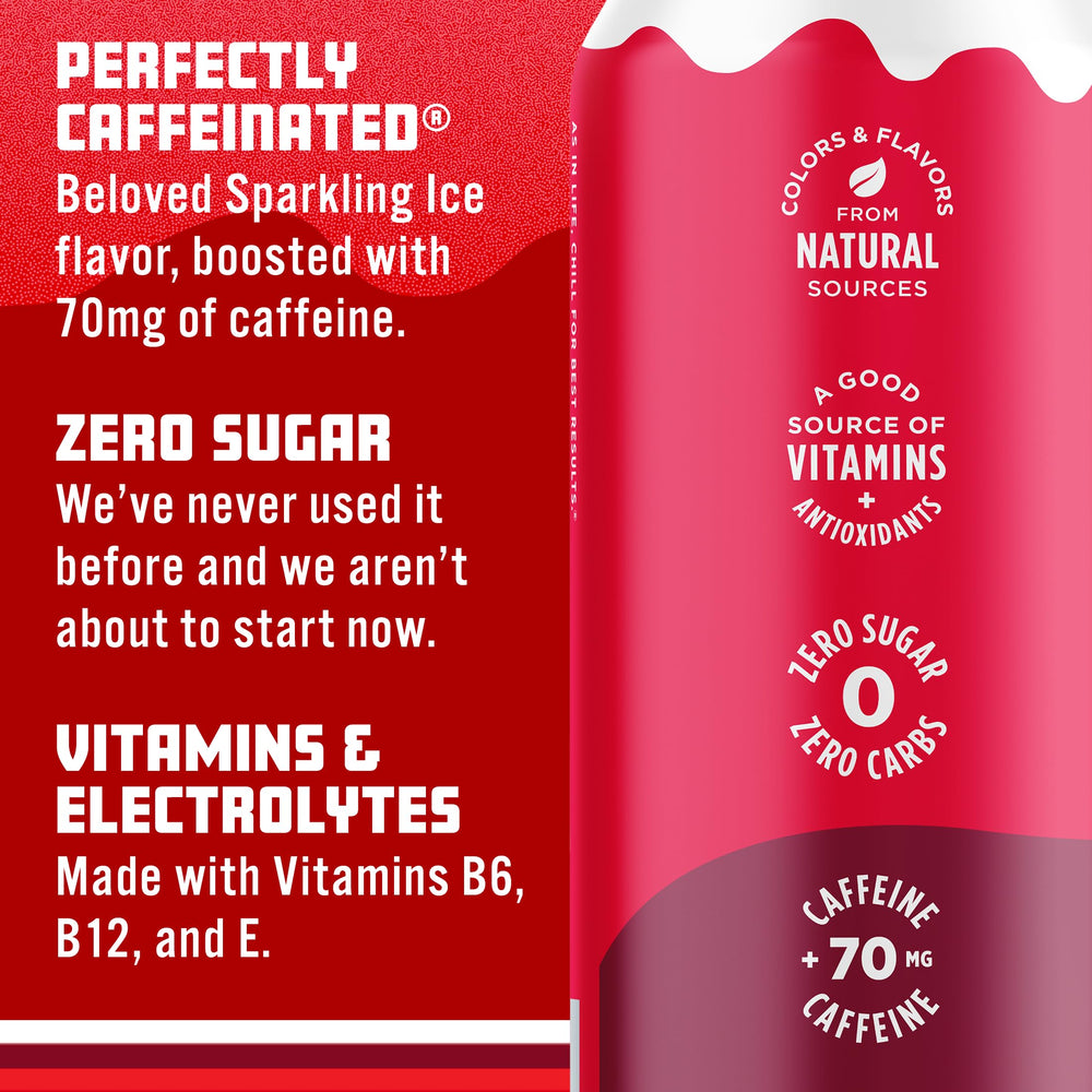 Sparkling Ice Shoppe Cherry Cola front label emphasizes zero sugar.