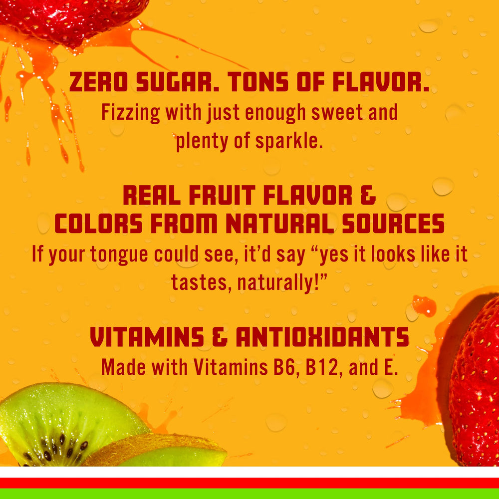 Sparkling Ice Kiwi Strawberry mini can in a cooler, ready for on-the-go hydration