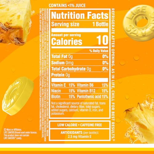 Sparkling Ice Lifesavers Pineapple pack of 12 bottles ready for sharing.