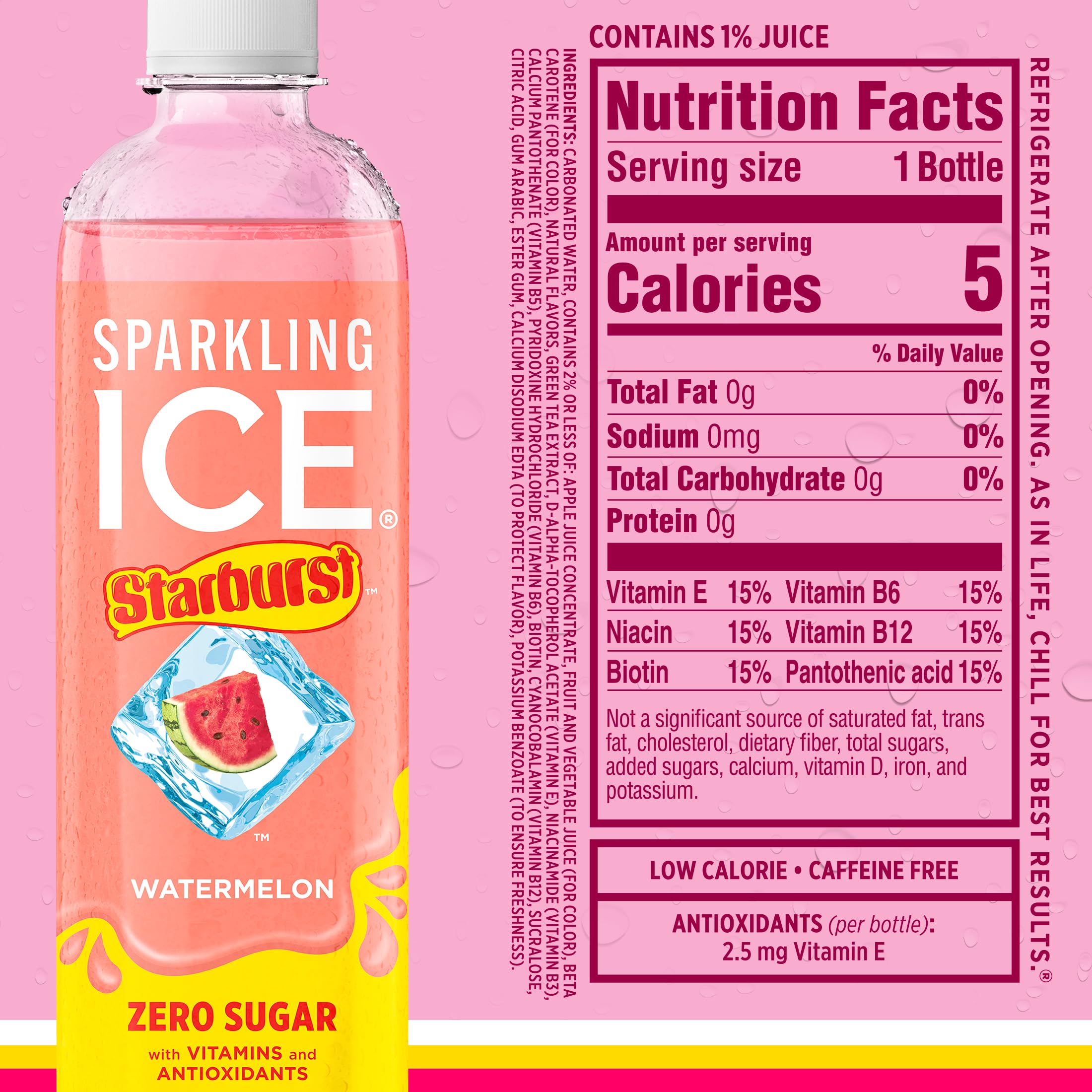 Sparkling Ice STARBURST in 12-count pack ideal for parties.