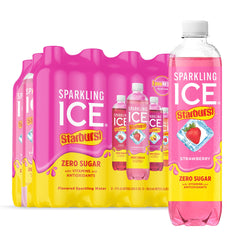 Sparkling Ice STARBURST bottle pour, a refreshing zero sugar option for anytime.