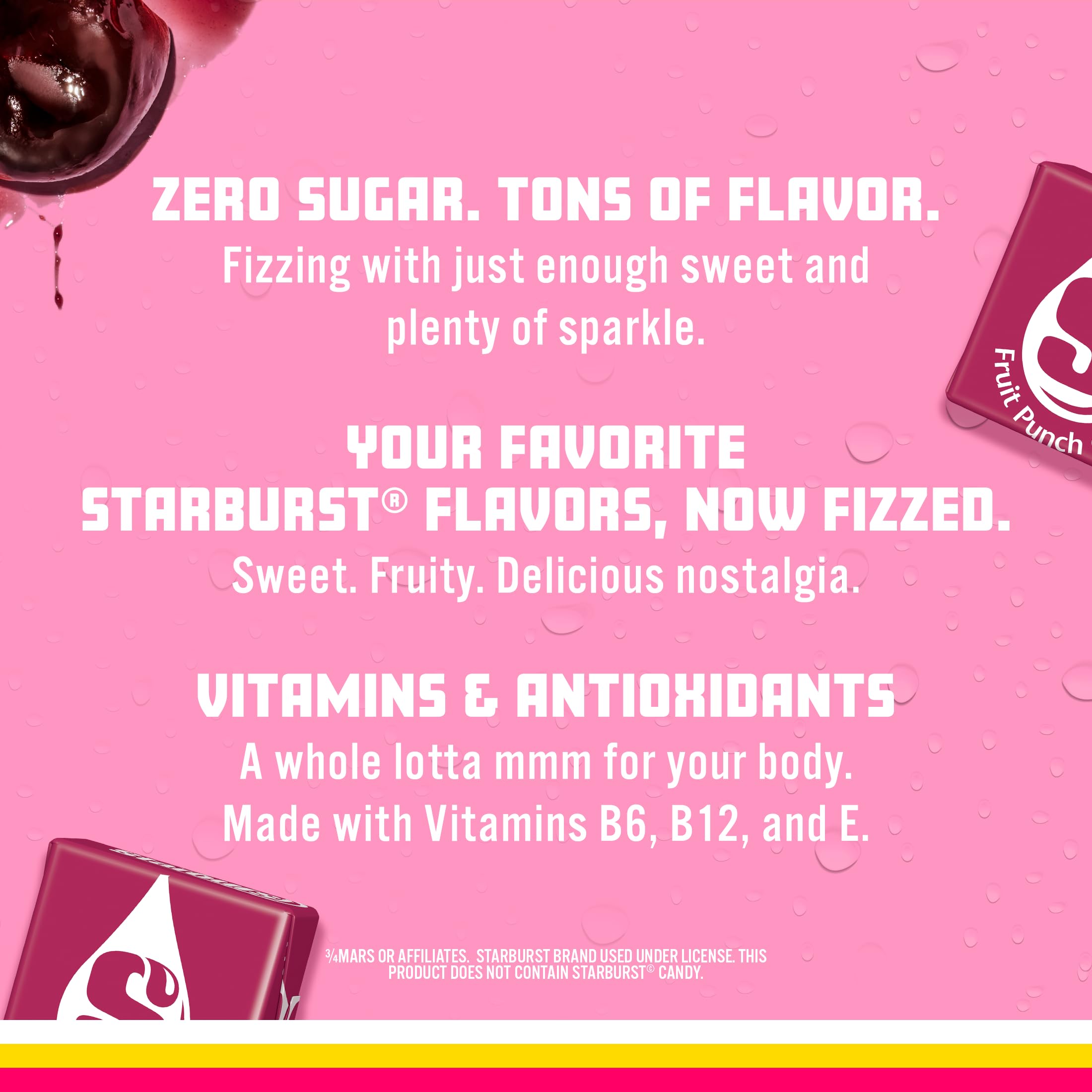 Vitamins and antioxidants badge on the can, convenient boost.