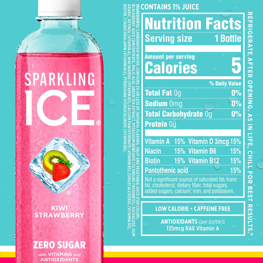 Sparkling Ice Starburst Red black cherry can showcasing bold flavor and vitamins