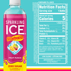 Sparkling Ice Starburst Red fruit punch can rich in antioxidants and zero sugar