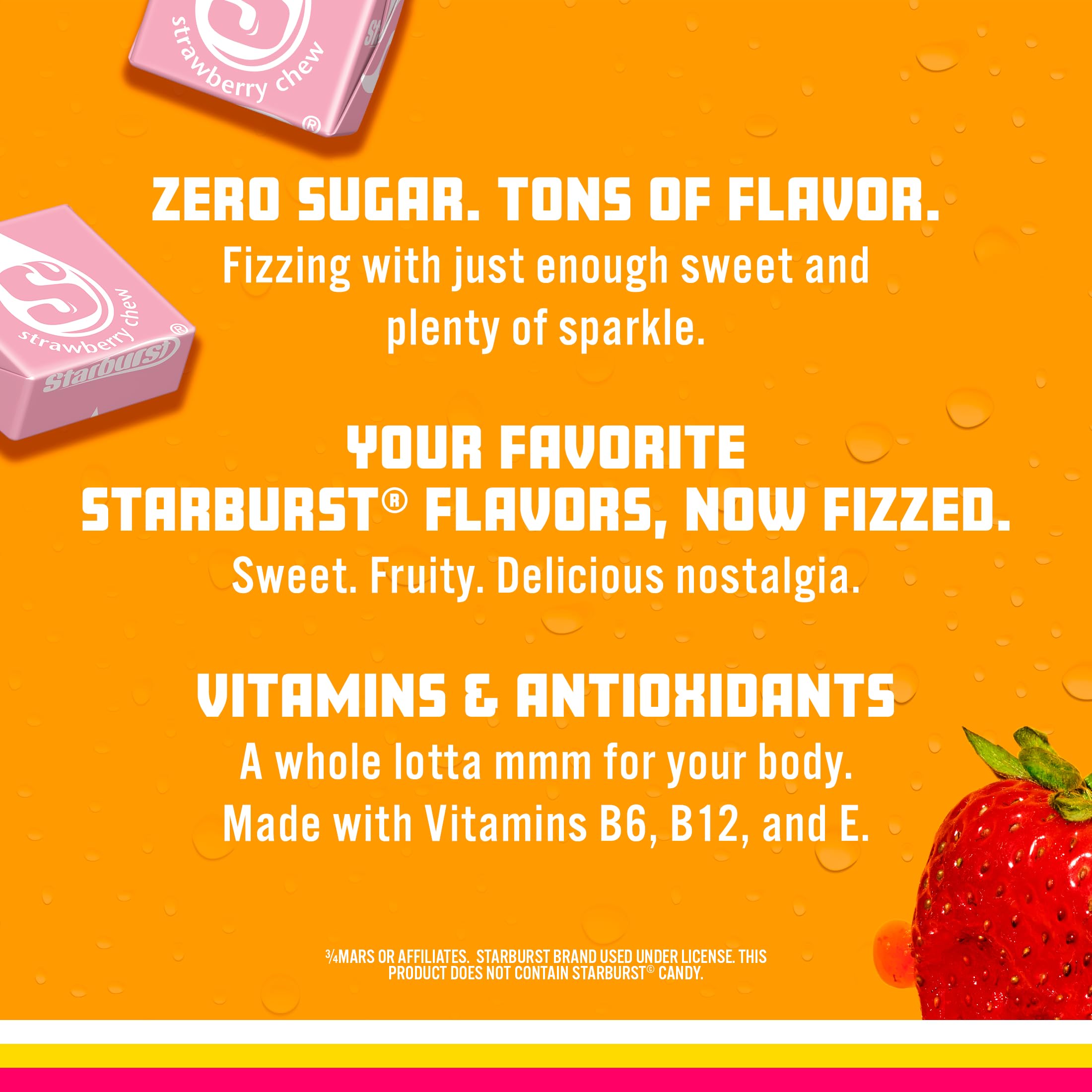 Sparkling Ice Starburst Strawberry 12-pack packaging on a shelf