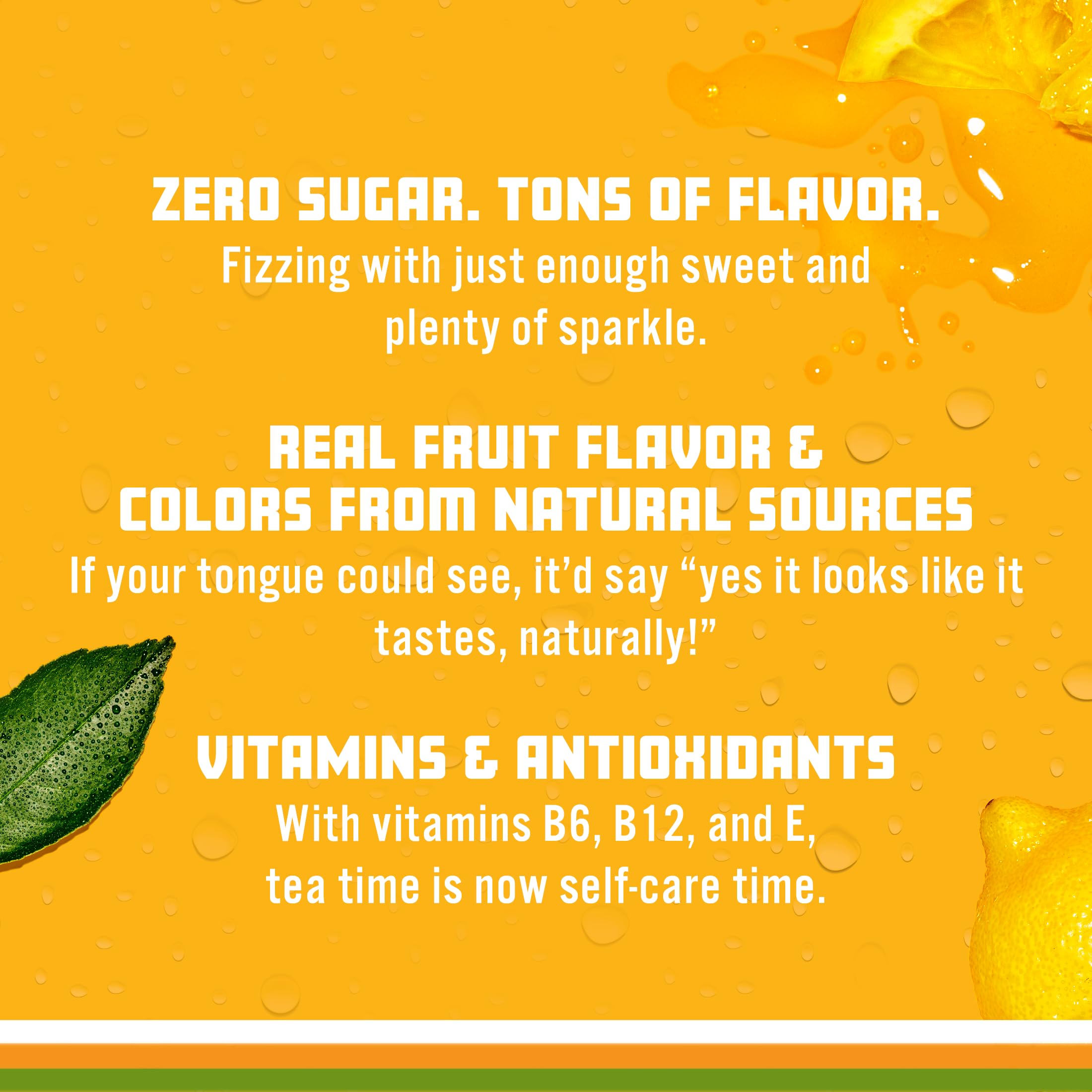 Bubbles rising in Sparkling Ice Tea Lemonade creating a playful drink.