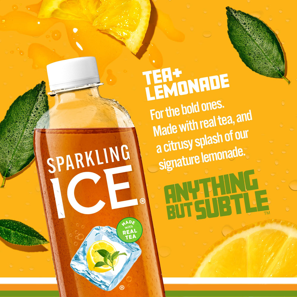 Pack of twelve Sparkling Ice Tea Lemonade bottles ready for sharing.