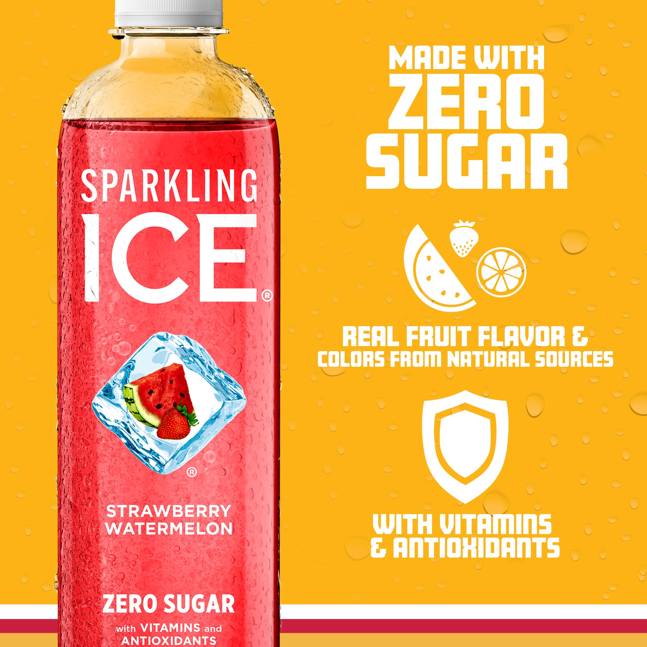 Vitamins and antioxidants included in Sparkling Ice Strawberry Watermelon.
