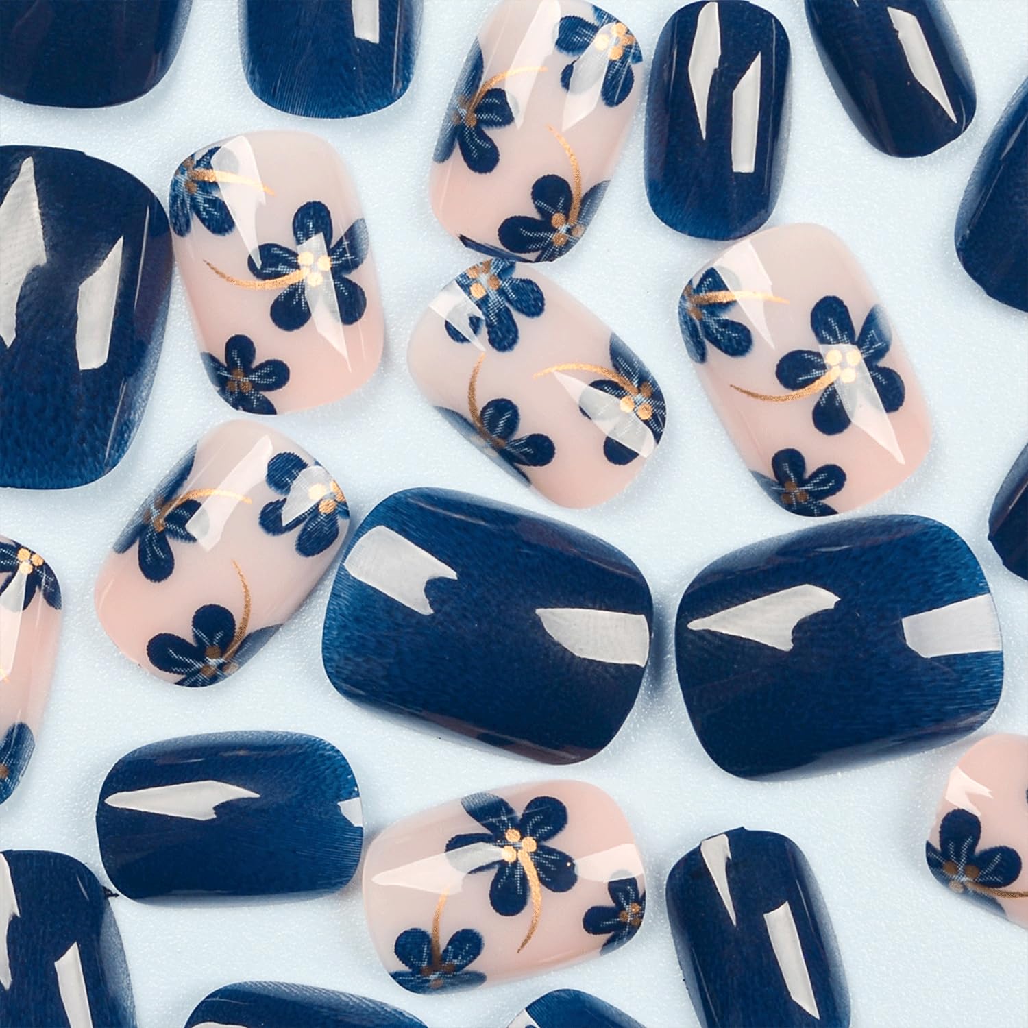 Spebozy spring floral press-on nails with glossy finish for quick, stylish wardrobe updates