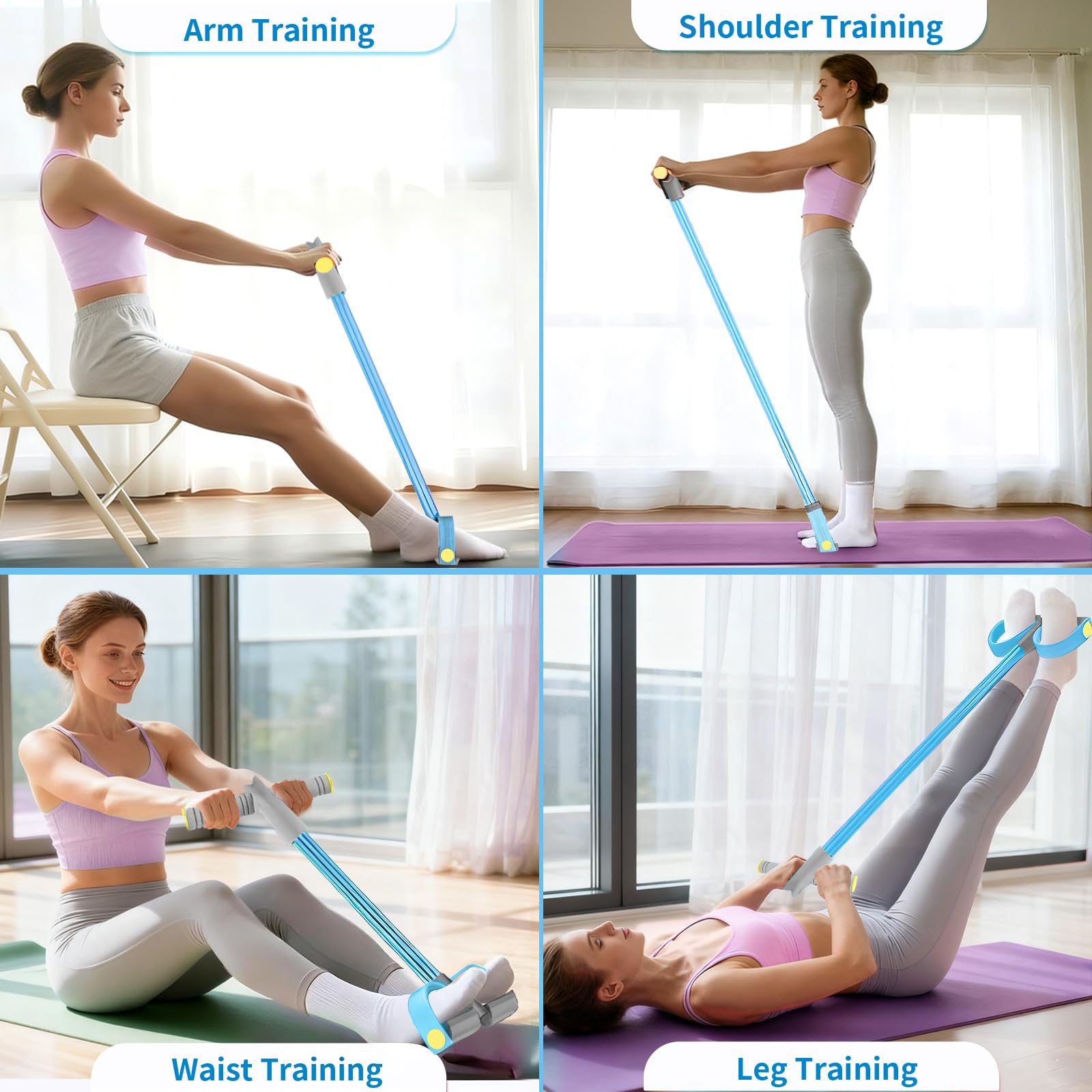 Spechance travel-ready blue kit fits in luggage for workouts on the go