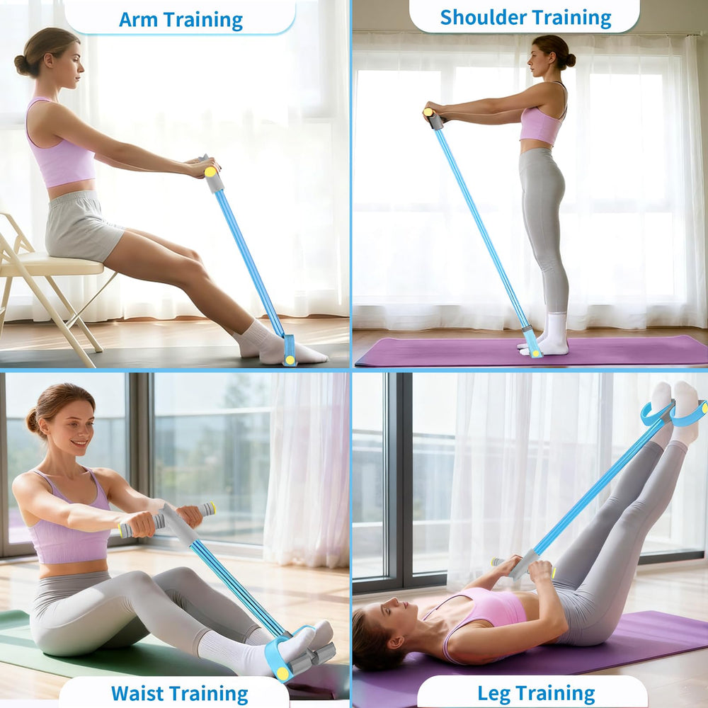 Spechance travel-ready blue kit fits in luggage for workouts on the go