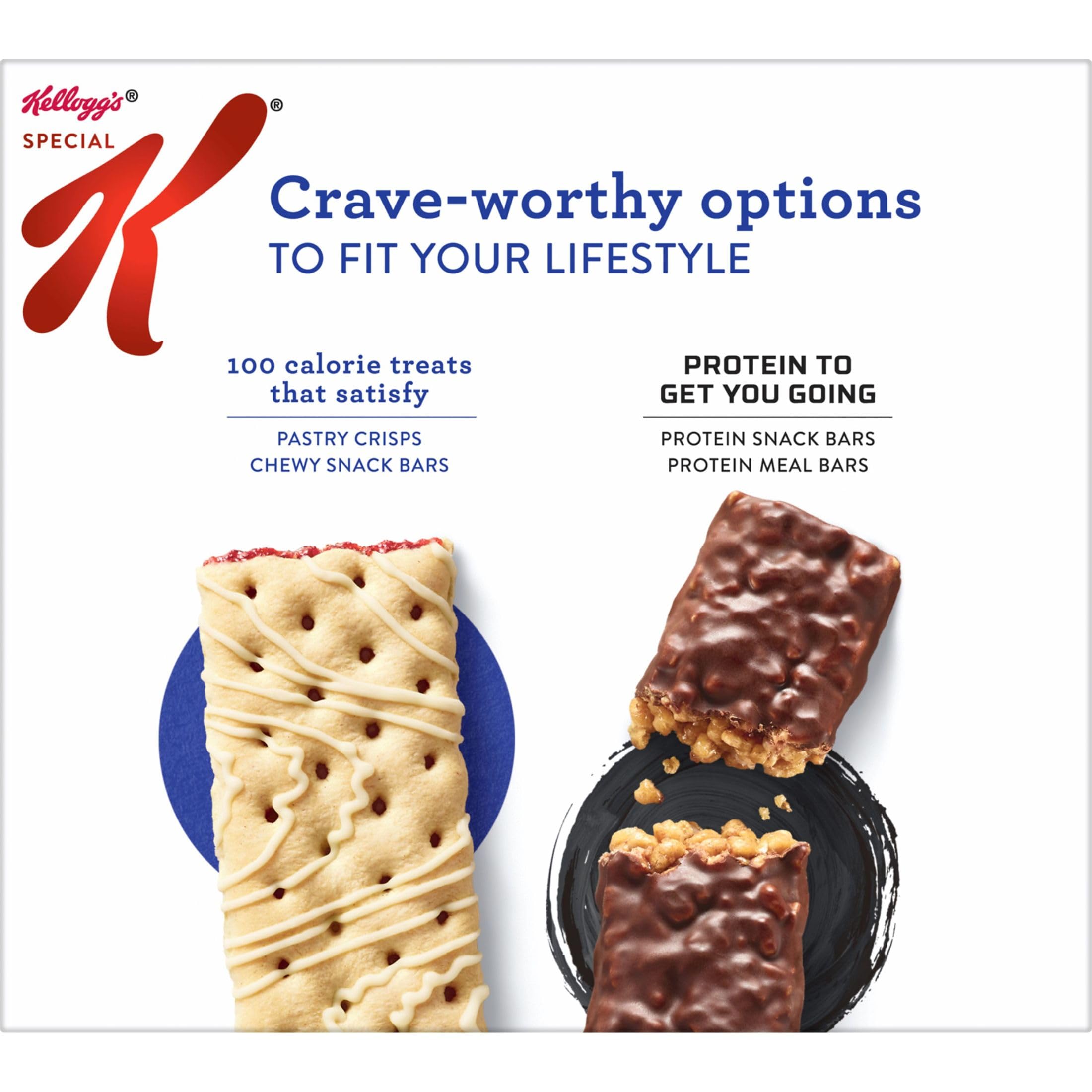 Special K Bar Pastry Crisps Strawberry nutrition label for calories awareness.