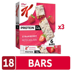 Special K Protein Meal Bars with strawberry pieces inside for fruity flavor