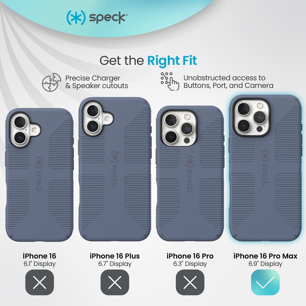 Speck CandyShell Grip Case with dual-layer protection and slim profile.