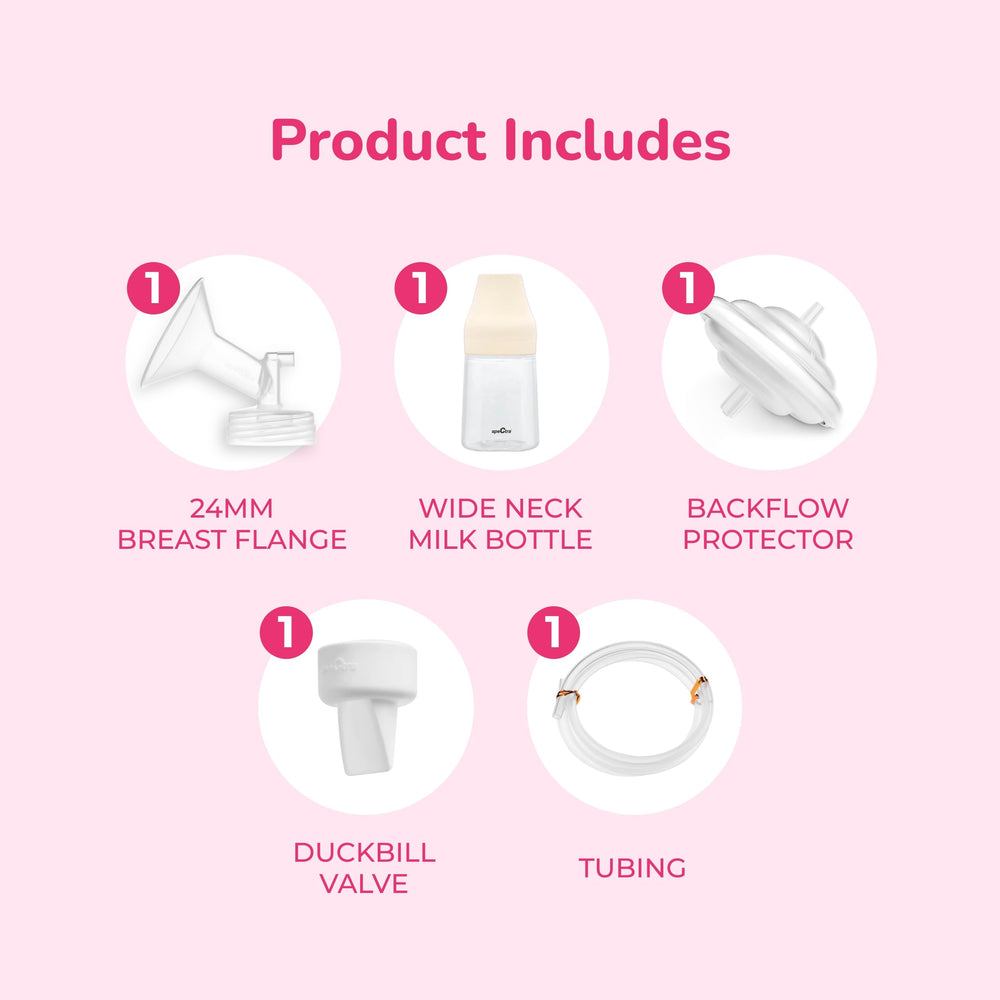 Spectra baby bottles included in the kit for easy feeding after pumping