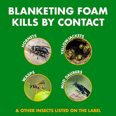 Long-range spray from Spectracide enables safe dusk treatment of nests.