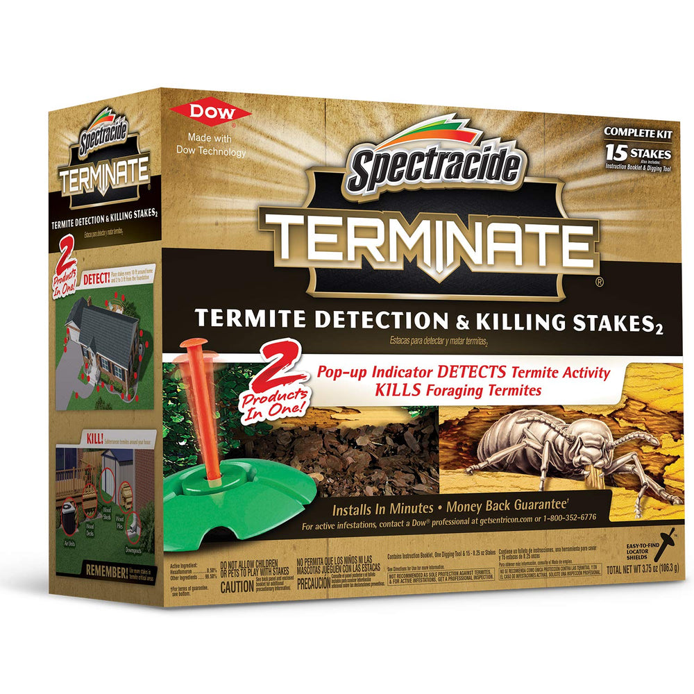 Spectracide Terminate stake with pop-up indicator detects termite activity near home