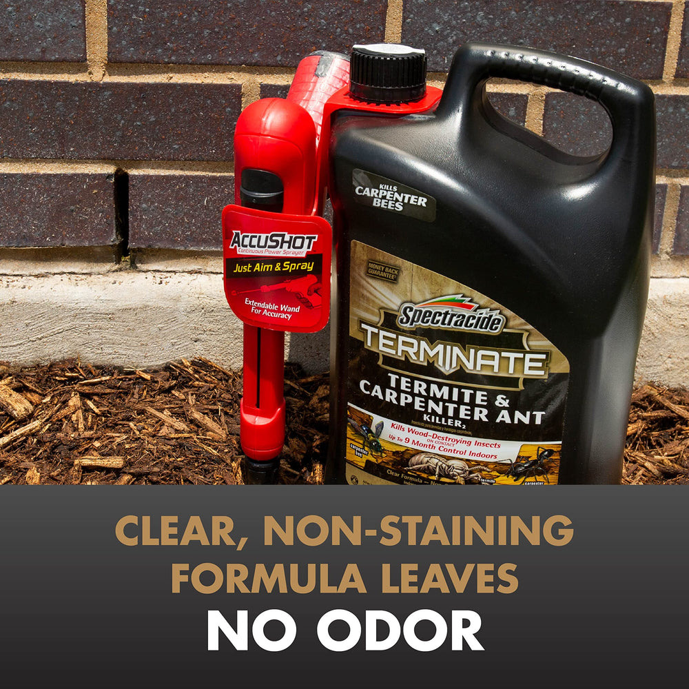 Non-staining Spectracide Terminate formula leaves no noticeable residue.