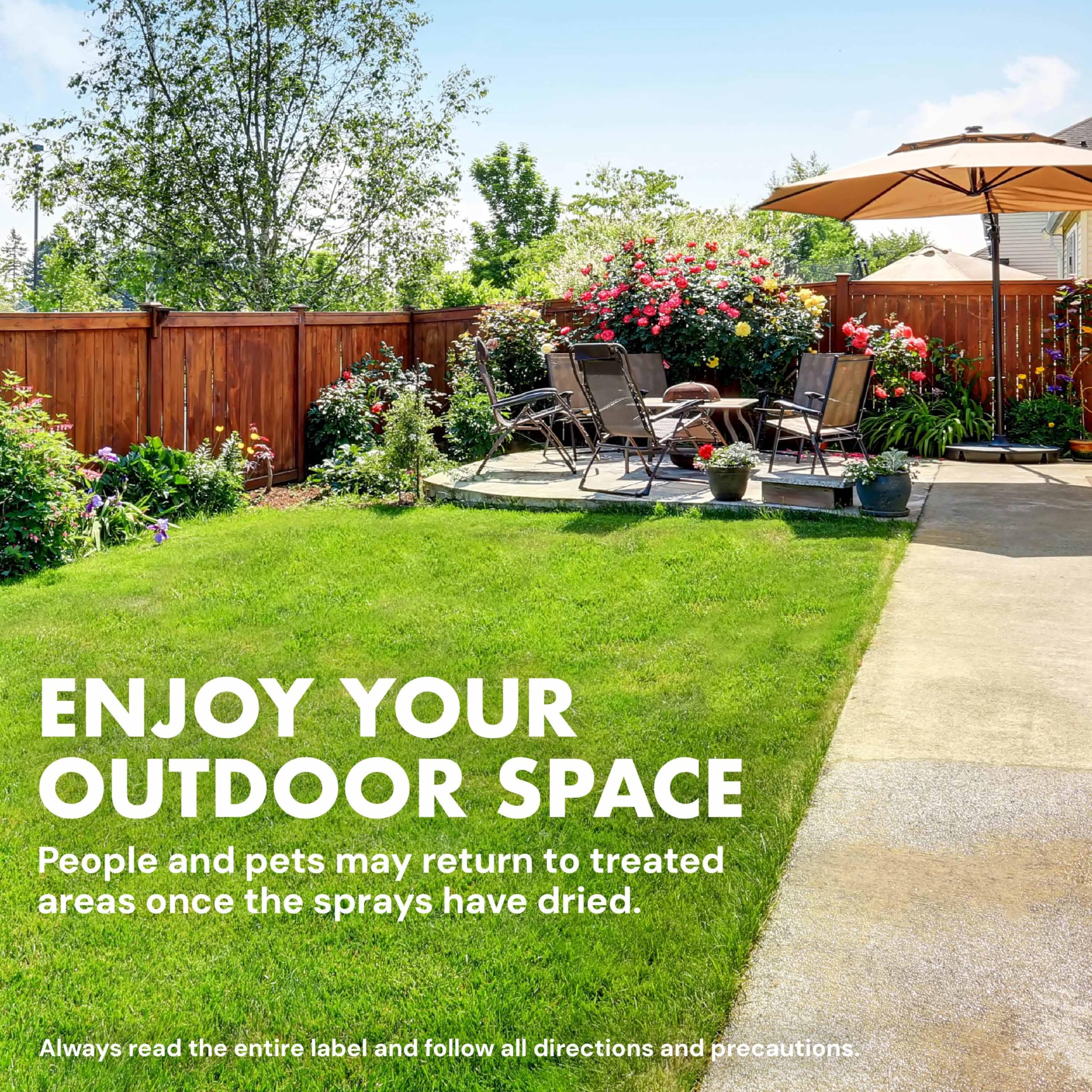 Spectracide Triazicide ready-to-spray QuickFlip setup on garden hose.