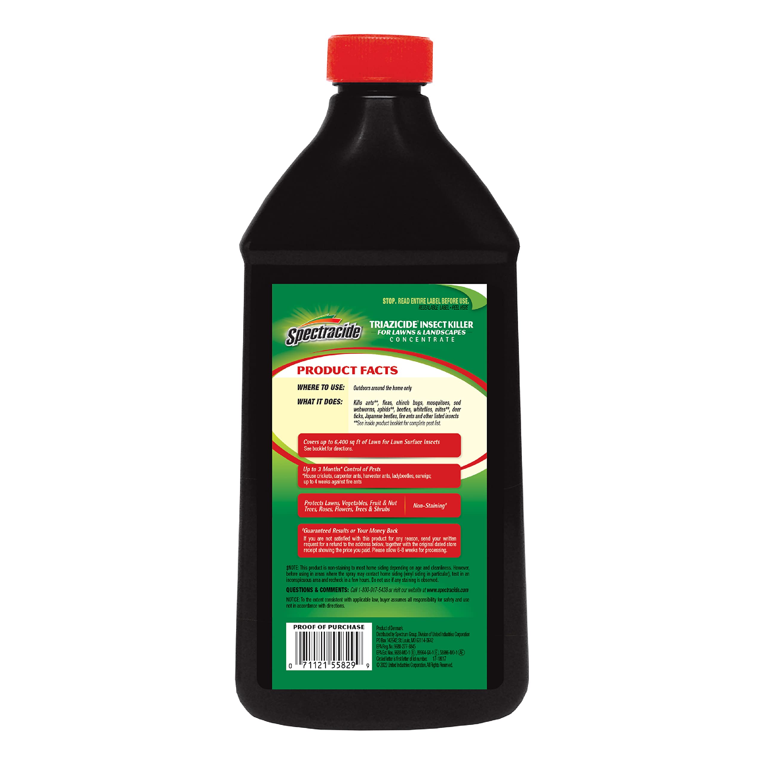 Spectracide Triazicide tank-sprayer-required bottle ready for mixing with water.