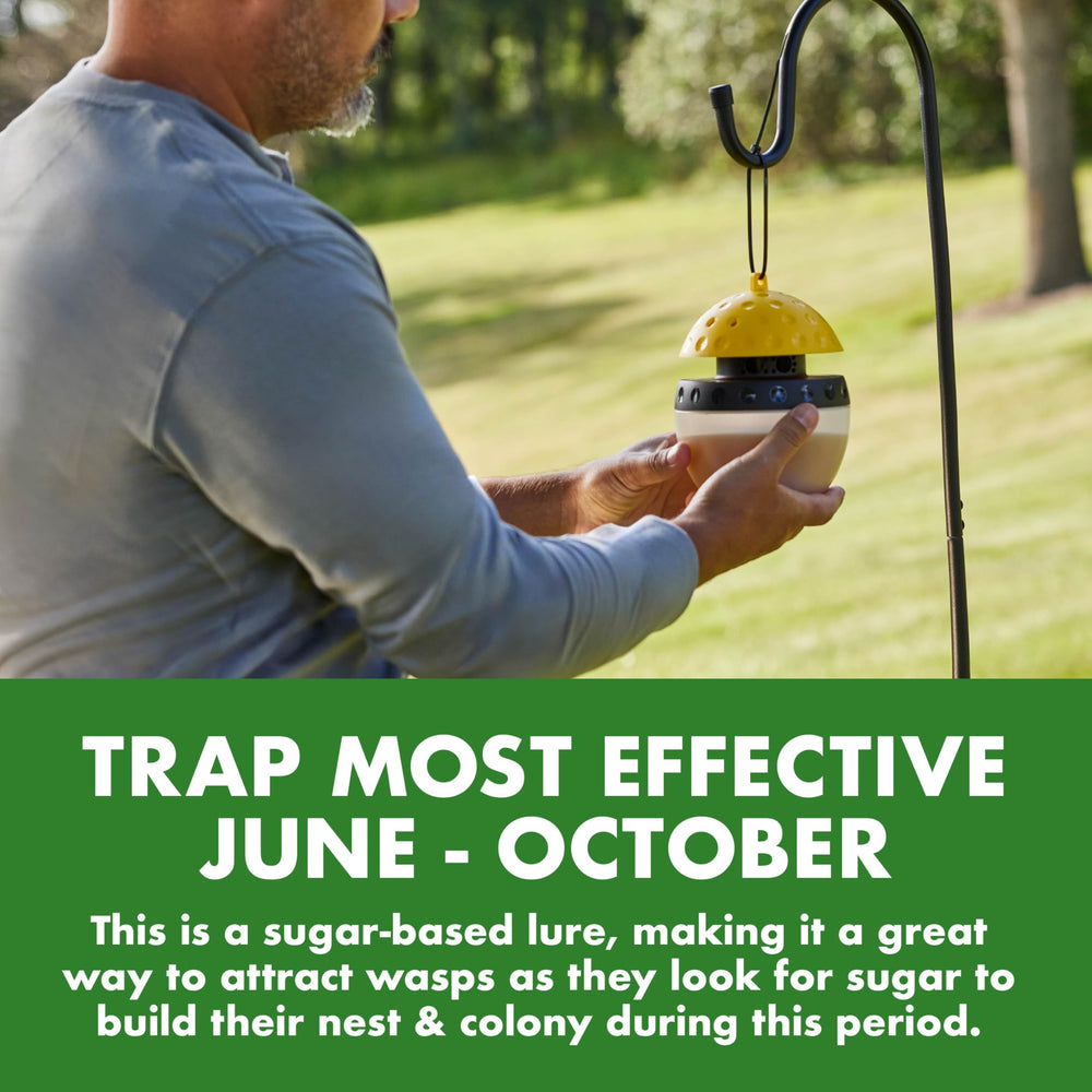 Spectracide Wasp Trap’s odor is low and inviting to pests.