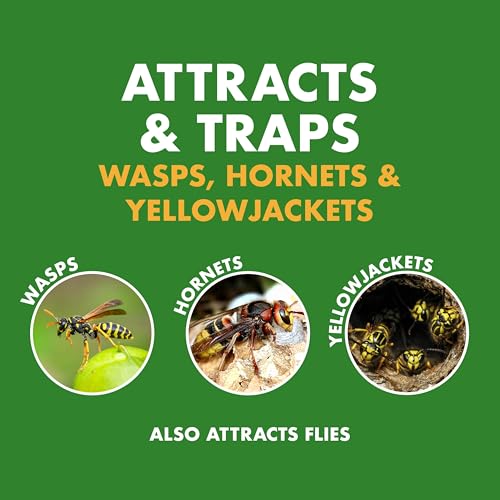 Spectracide Wasp Trap uses quick-drown formula for rapid pest capture.