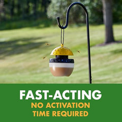 Spectracide Wasp Trap installation is tool-free and quick to set up.