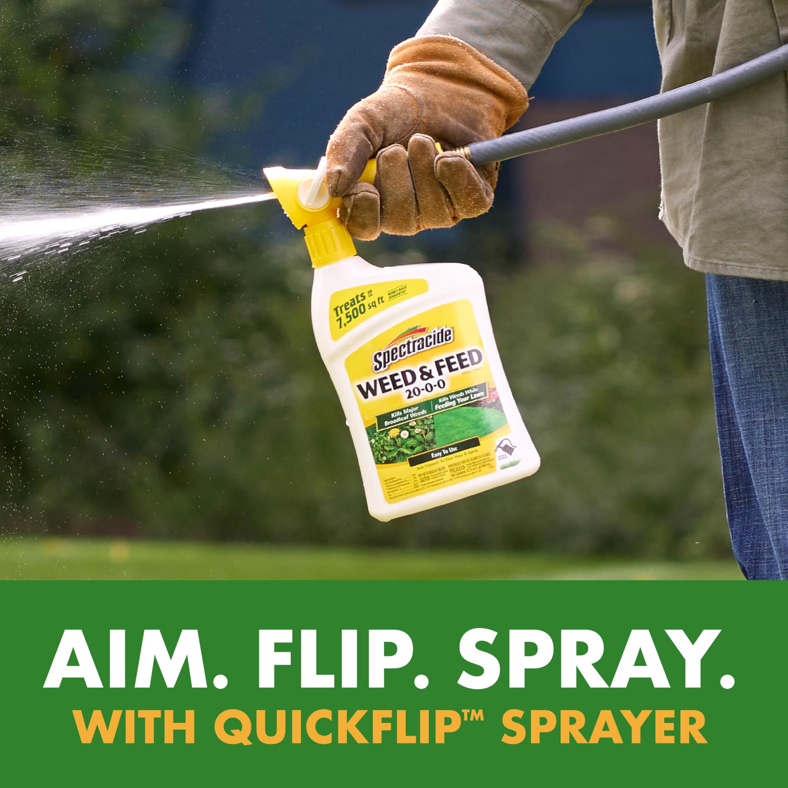 Spectracide Weed & Feed 20-0-0 reduces clover in the lawn