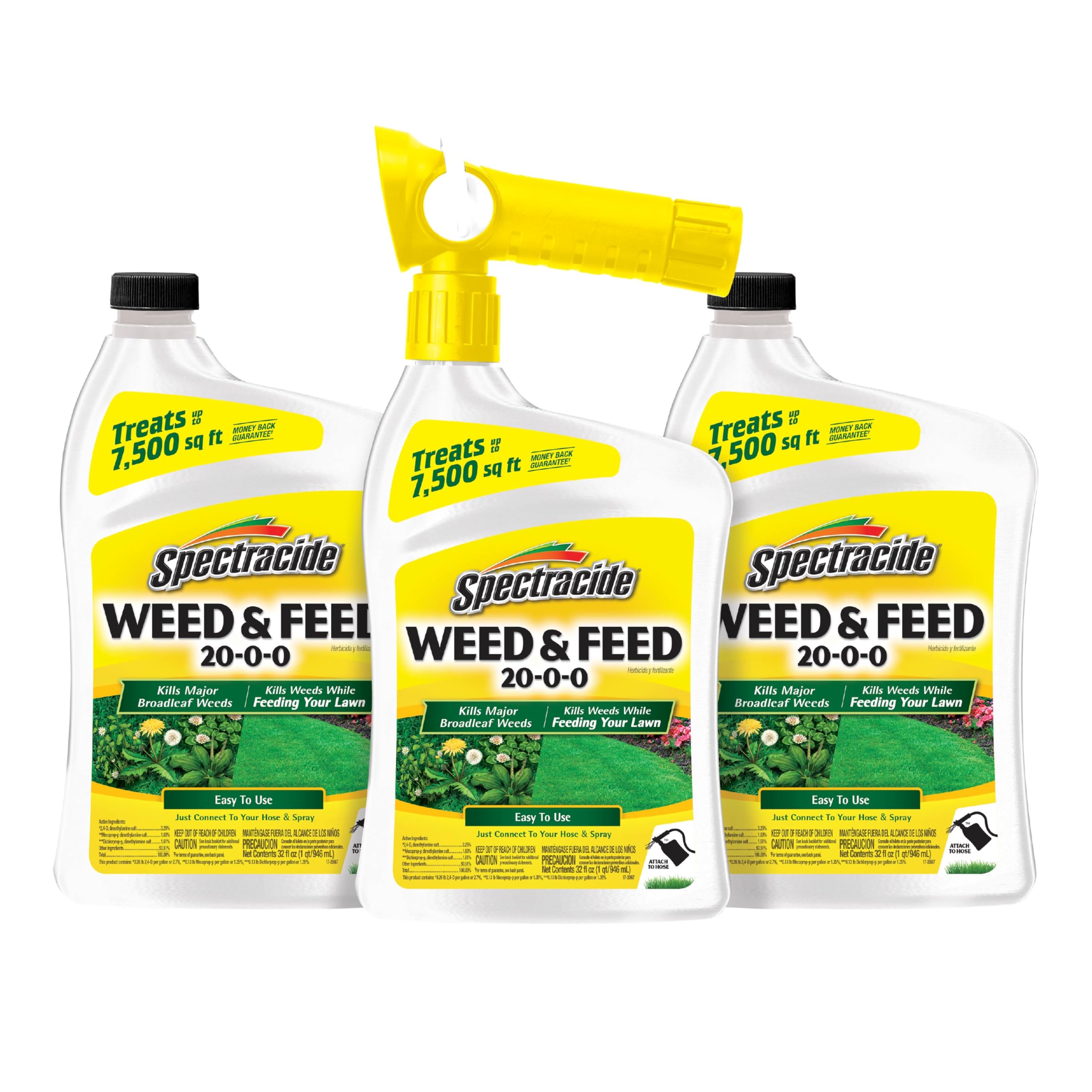 Spectracide Weed & Feed 20-0-0 QuickFlip sprayer assembled for easy lawn care