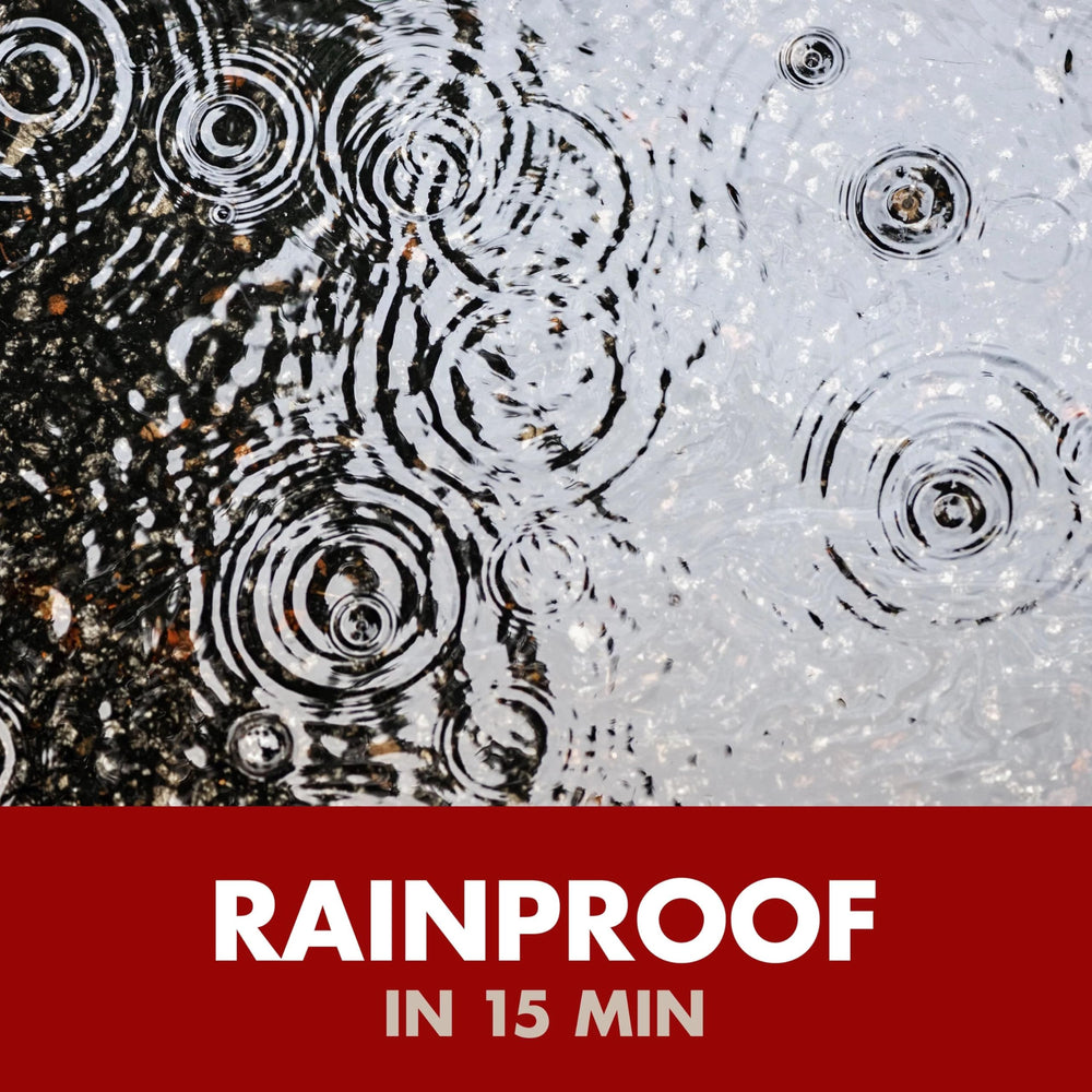 Spectracide Weed Killer Concentrate shows rainproof action after 15 minutes