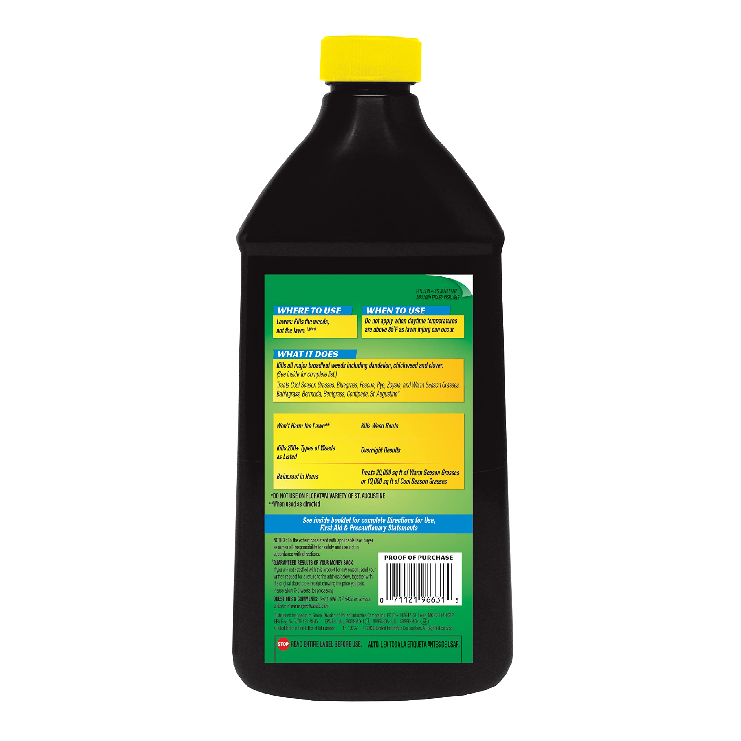 Spectracide Weed Stop remains effective after rainfall within six hours.