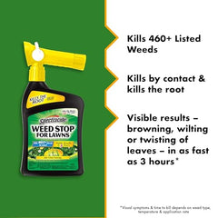 Spectracide Weed Stop ready-to-spray with QuickFlip sprayer in action