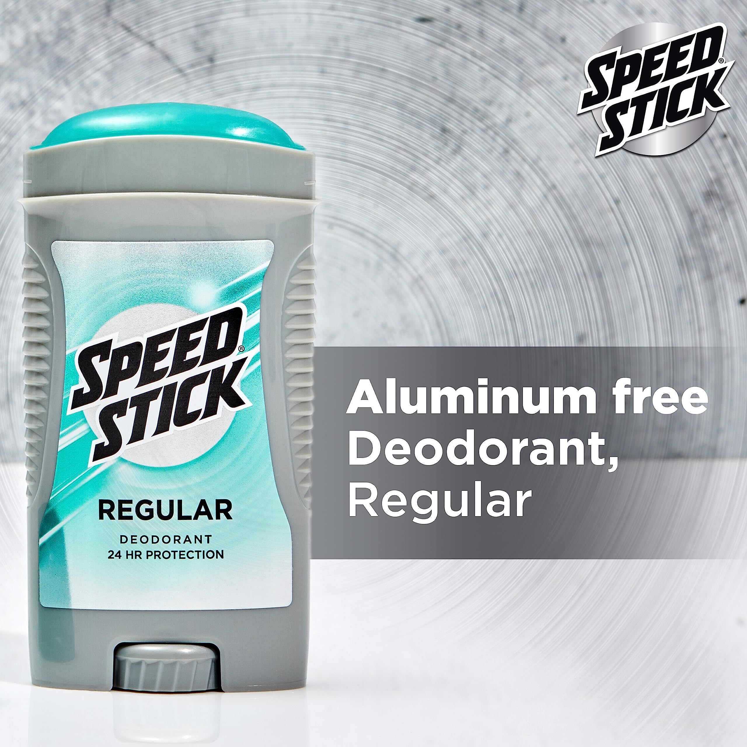 Speed Stick men's deodorant 3oz back pack shows compact four-pack for travel
