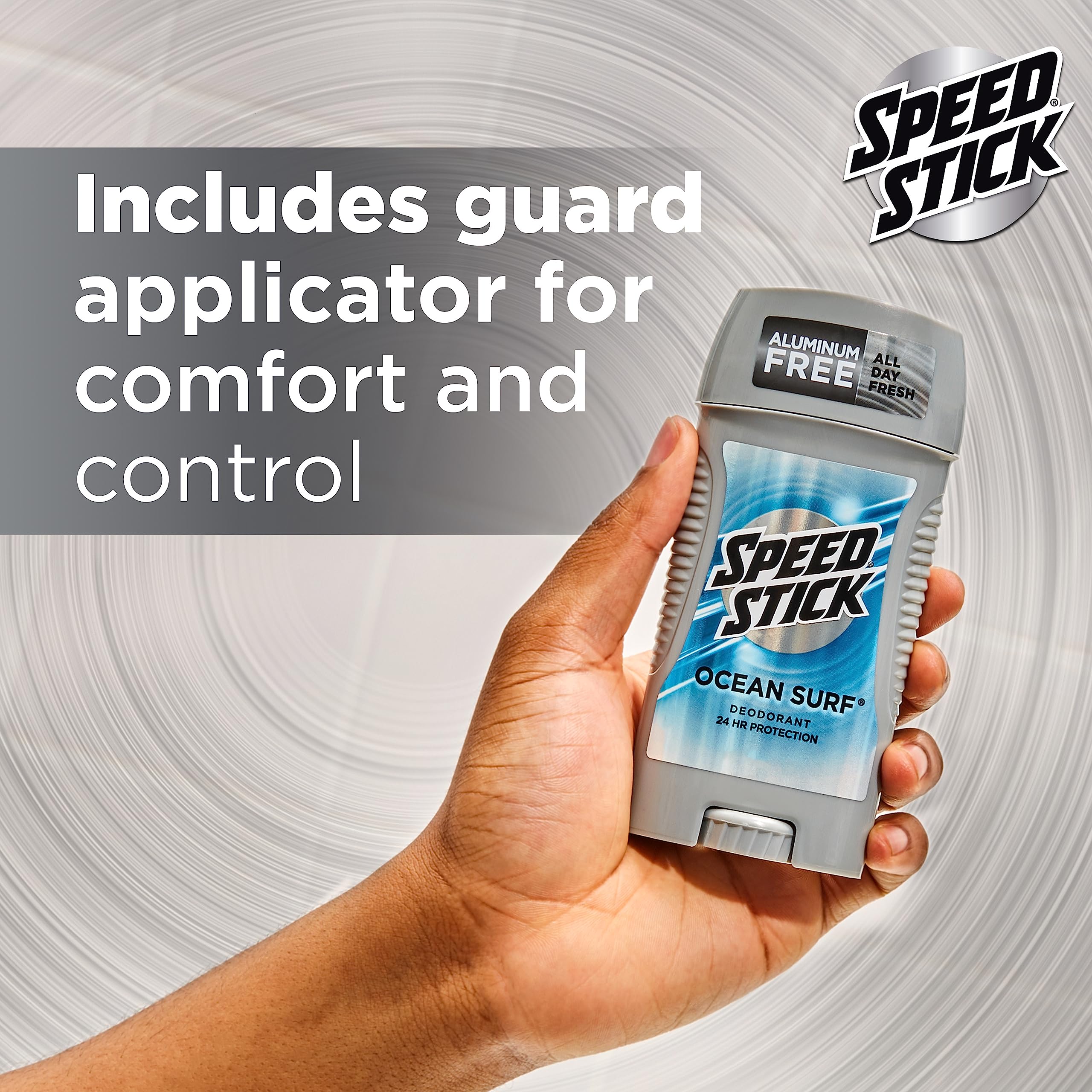 Speed Stick Ocean Surf provides 24-hour odor protection for busy days.