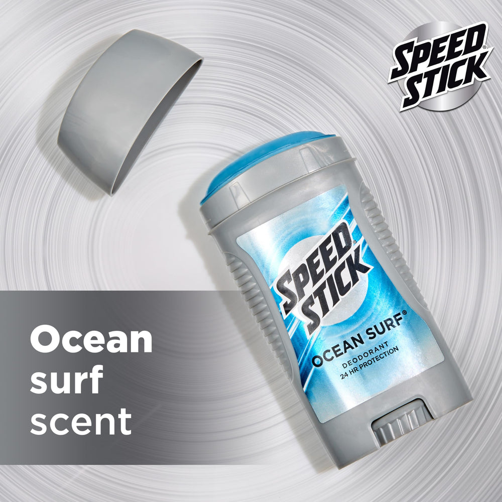 Speed Stick Ocean Surf fragrance delivers a crisp, ocean-inspired aroma.