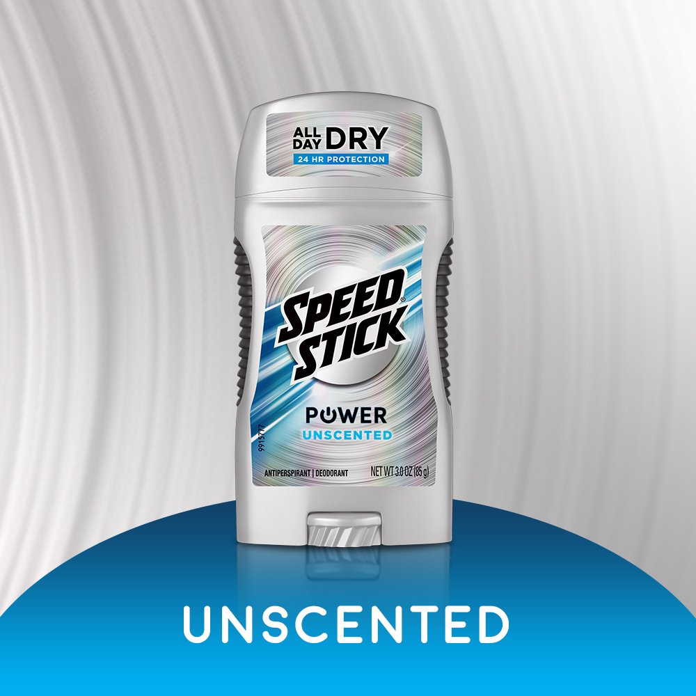 Speed Stick Power all-day dry feel keeps skin comfortable.