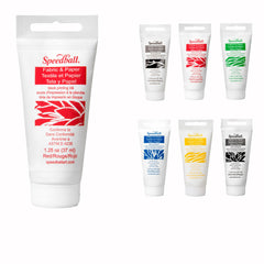Speedball ink on paper delivers vivid impressions with crisp detail