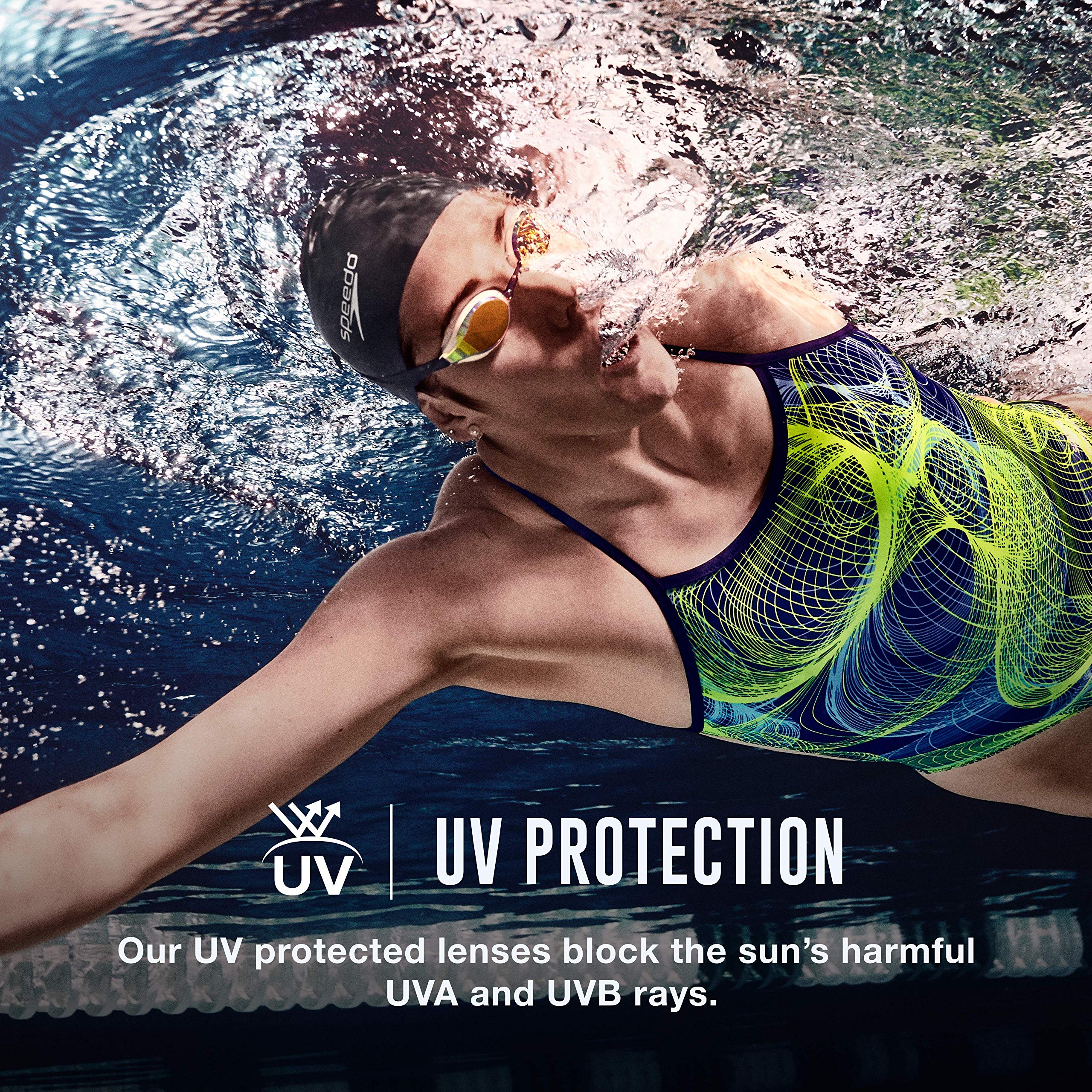 Speedo Speed Socket 2.0 custom-fit nose pieces ensure comfortable long wear.