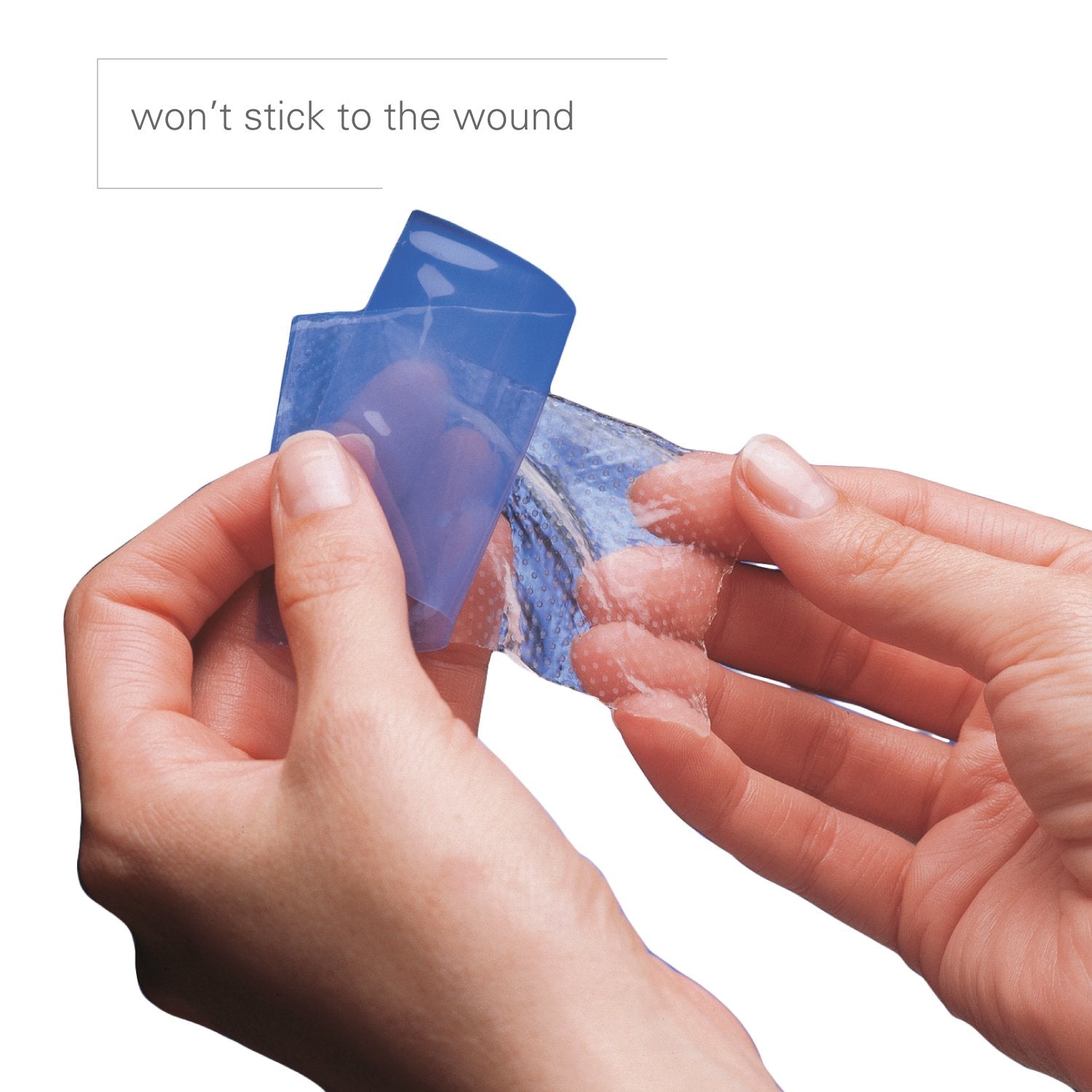Spenco 2nd Skin Moist Burn Pad application image demonstrates easy placement.