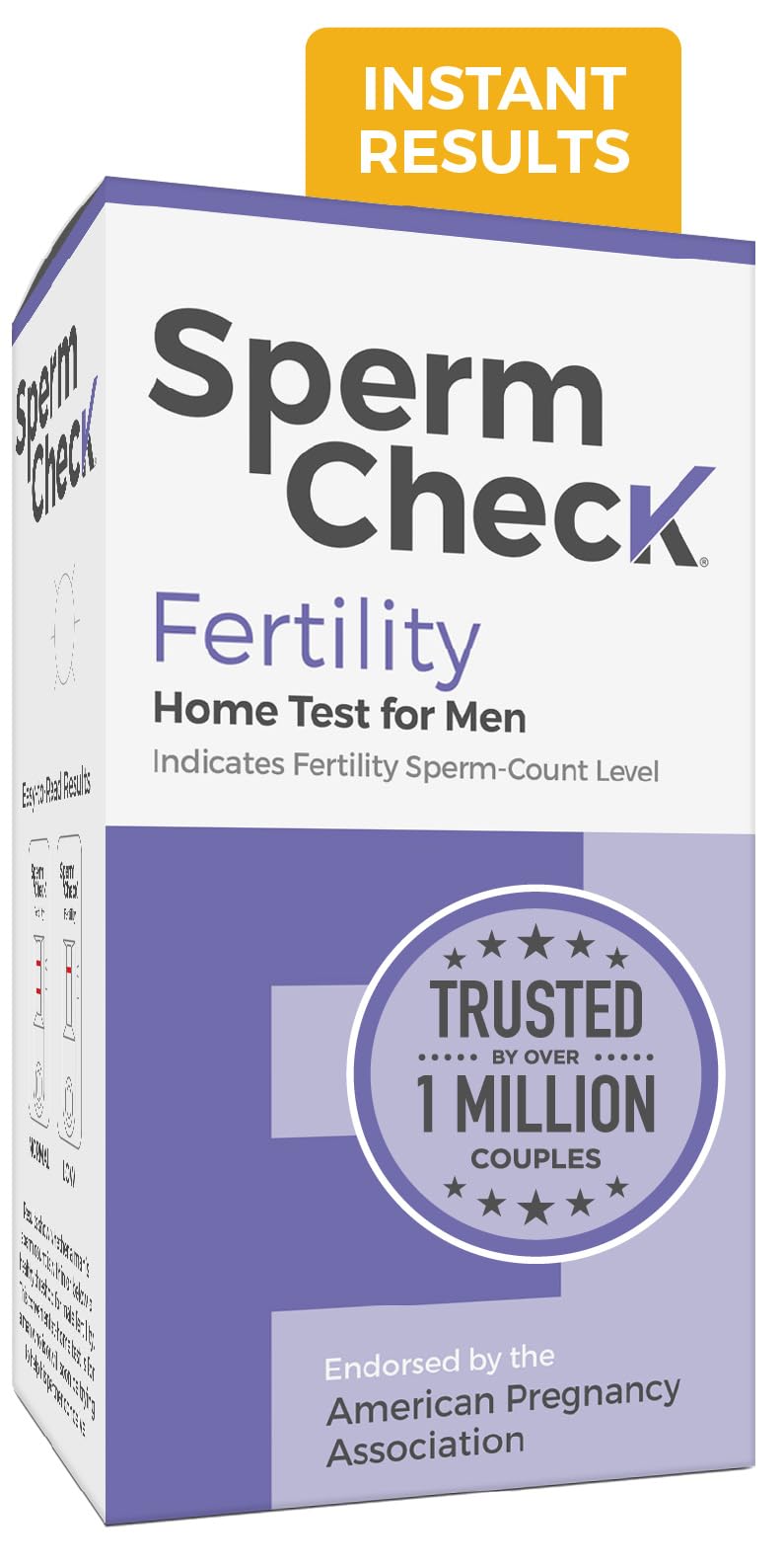 SpermCheck Fertility box front for at-home testing setup