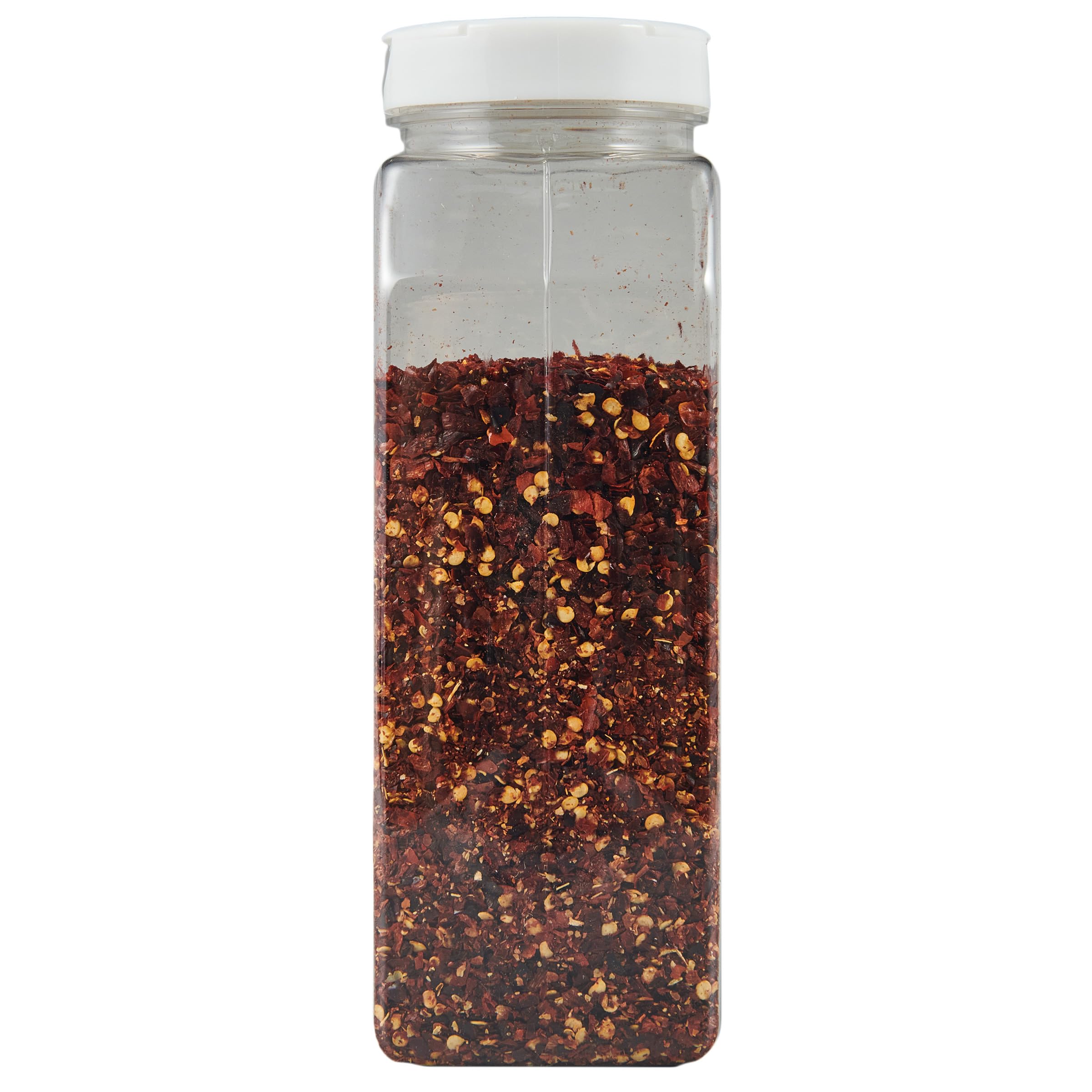 Spice Classics Crushed Red Pepper flakes close-up showing vibrant color.