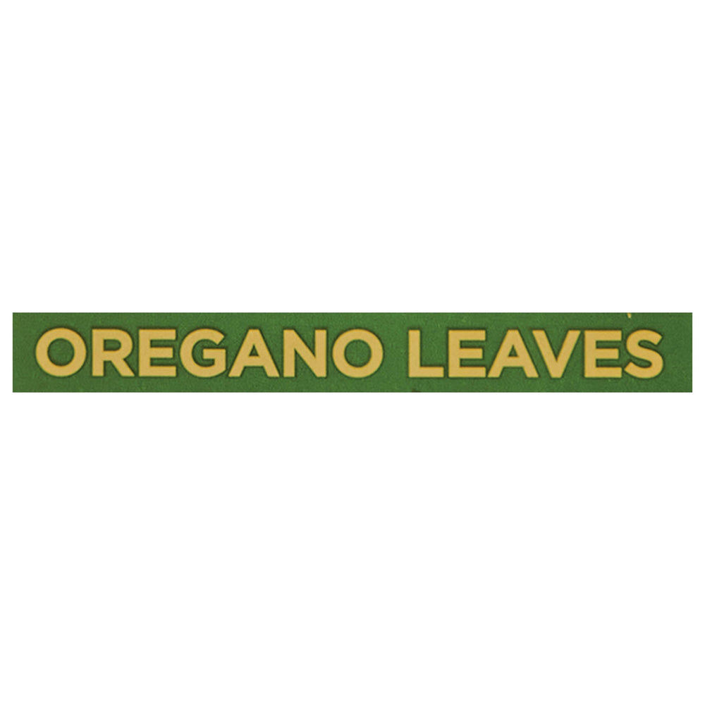 Oregano leaves from Spice Classics over pizza sauce for a bold herbal note.