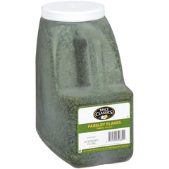Spice Classics Parsley Flakes bottle close-up showing fresh, bright herb flavor