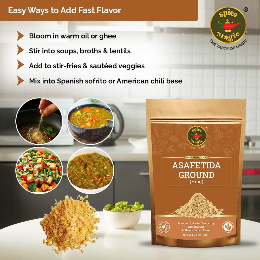 SPICE MAGIC Hing aroma releases as it simmers in a pot